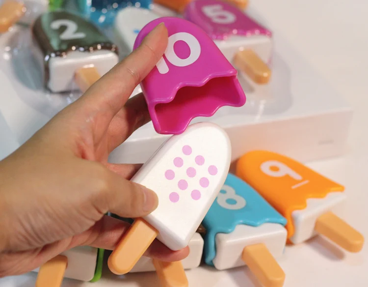 Set Educational pentru Recunoasterea Numerelor si Culorilor - Pops de Inghetata Interactivi [8]