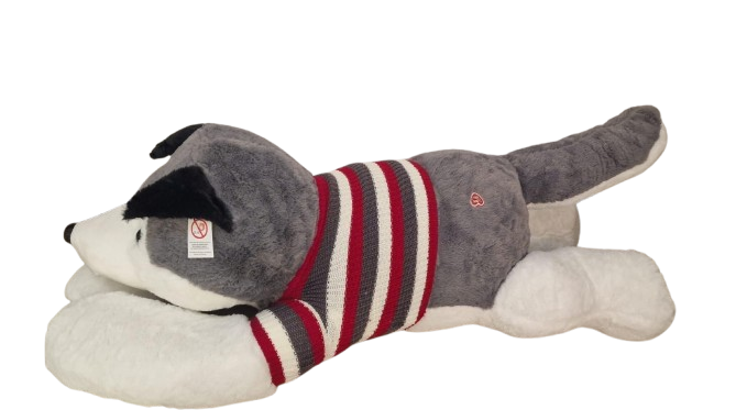 Jucarie de Plus Perna lunga Catelul Husky cu Tricou - 100 cm [2]