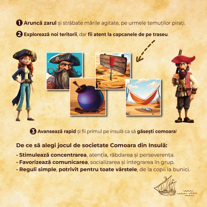Comoara din Insula – Joc de Societate Interactiv pentru Copii si Familie [4]