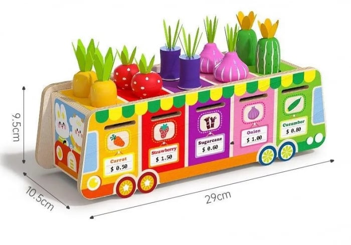 Jucarie Montessori din Lemn – Sortator de Forme & Culori [3]