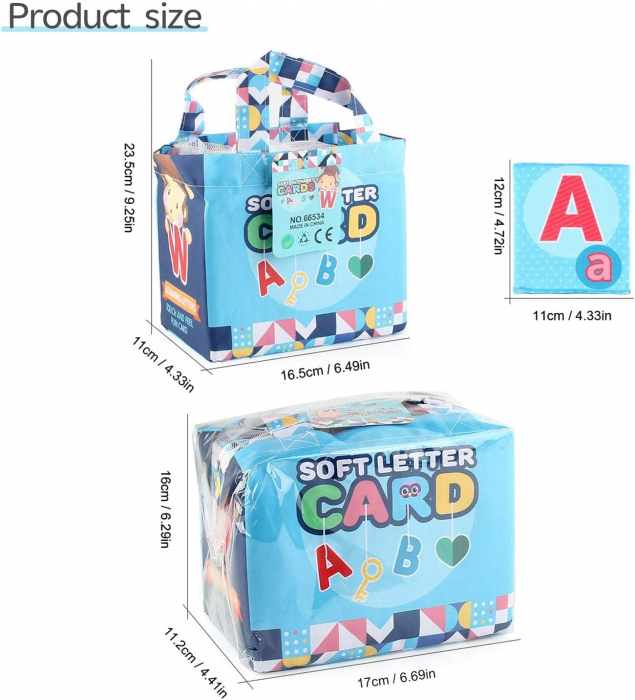 26 Carti Textile Senzoriale Bebelusi Alfabetul [4]