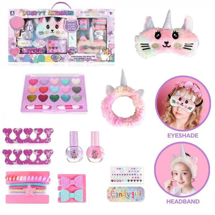 Kit de Machiaj Little Fashionista Pretend – Set de Frumusete DIY pentru Fete [1]