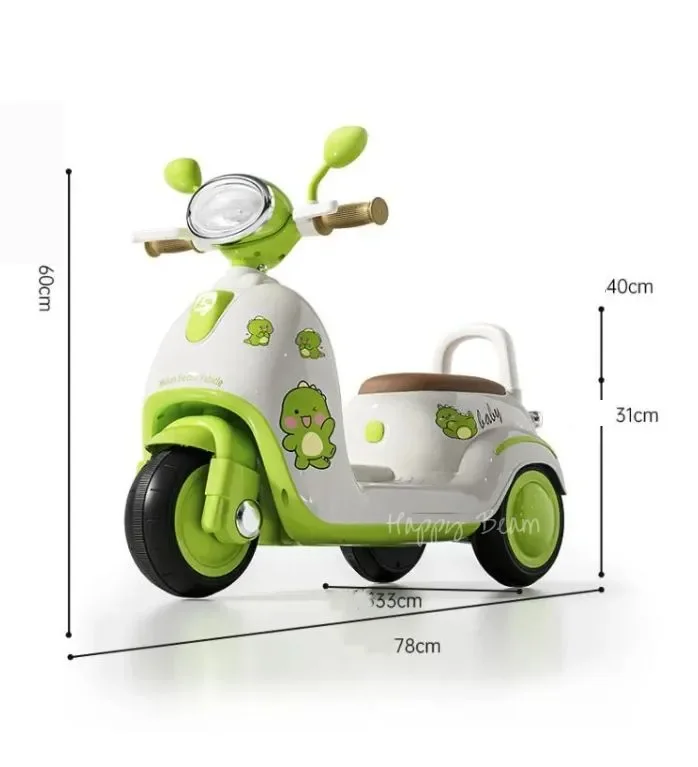 Motocicleta electrica pentru copii 6V 4Ah cu lumina LED muzica Roz [3]