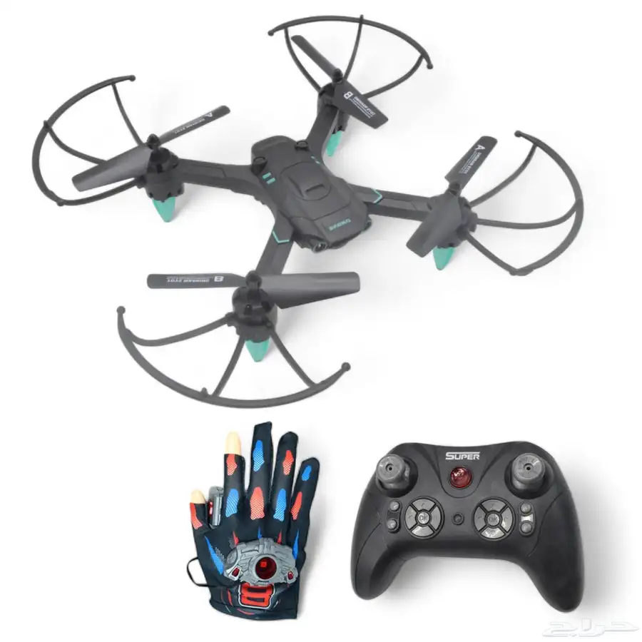 Drona Electrica pentru Copii Controlata cu Manusa si Telecomanda - Rotatie 360° [4]
