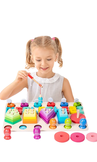 Joc Logaritmic Montessori din Lemn 4 in 1 [2]