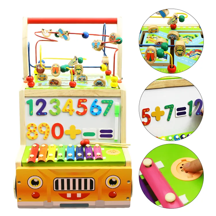 Antepremergator din Lemn Montessori 12 Functii Masinuta [4]