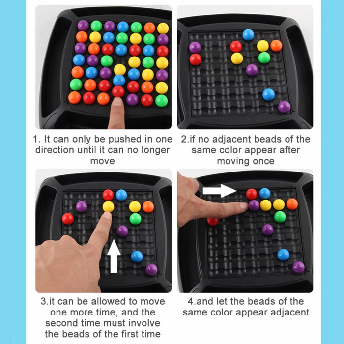 Joc de Societate Rainbow Ball Chess Game Board Asociere Culori [5]