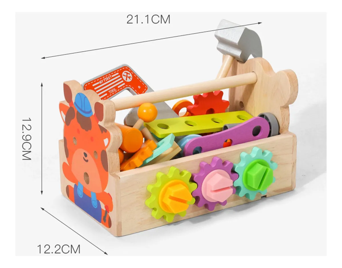 Trusă Banc de Lucru din Lemn pentru Copii – Trusă Portabilă cu Scule [6]