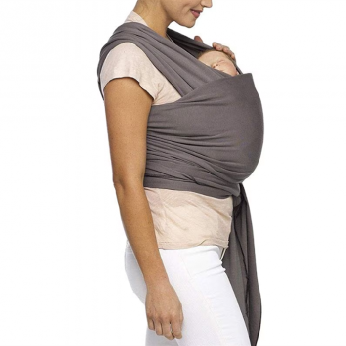 Marsupiu Elastic pentru Bebelusi Gri - Wrap Ergonomic [2]