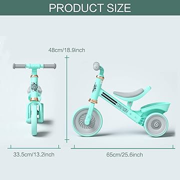 Bicicletă de Echilibru pentru Copii cu 3 roti [4]