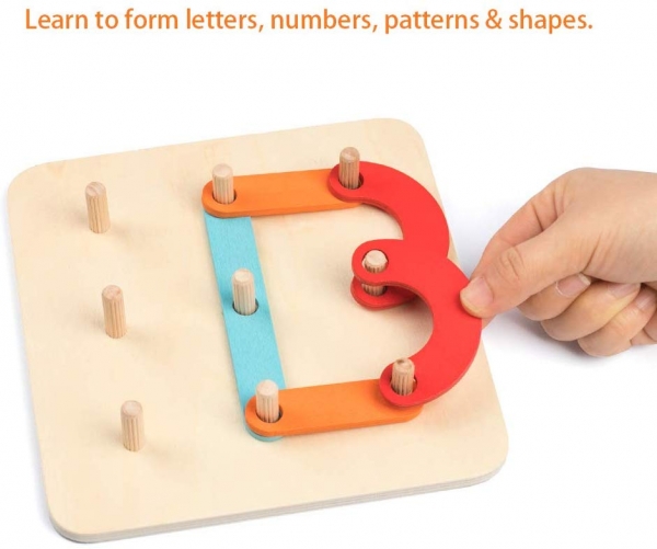 Sortator Pegboard din lemn Montessori [5]