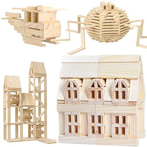 Joc Constructie din lemn natur 300 piese [7]