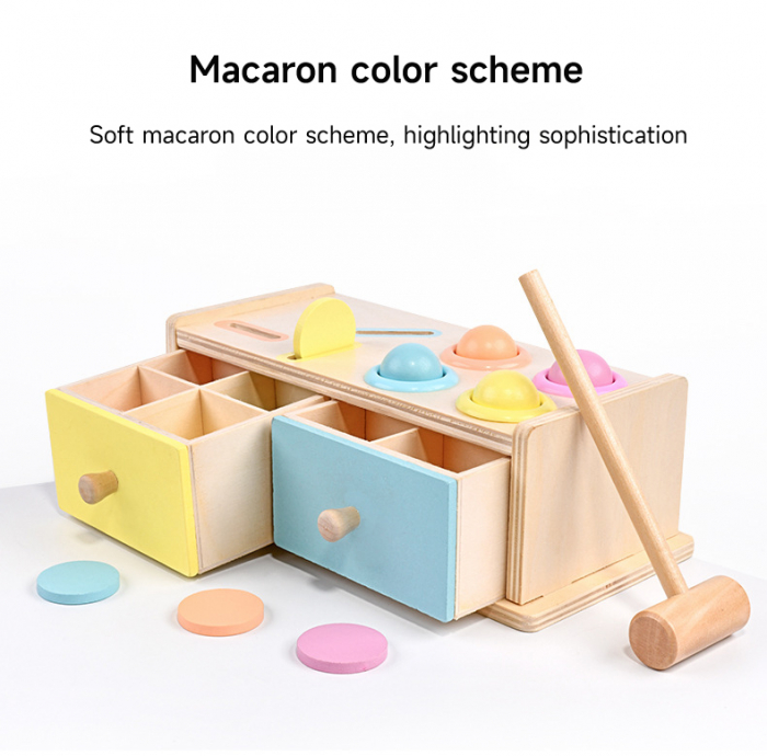 Cutie Multifunctionala Montessori din Lemn pentru Sortarea Culorilor si Formelor [10]