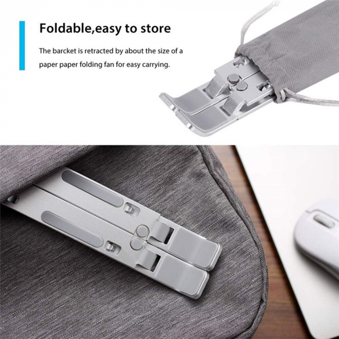 Suport Birou Laptop Pliabil Reglabil Laptop Silver [7]
