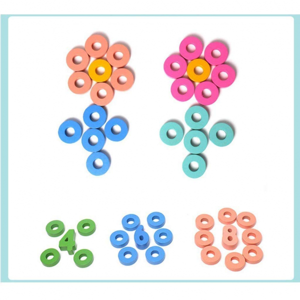 Joc Lemn Litere si Cifre 6 in 1 Joc Montessori Litere, Cifre Mari [4]