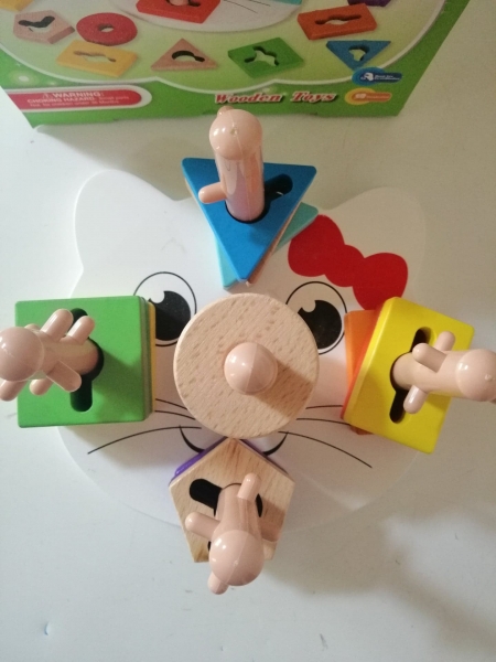 Joc Lemn Educativ Puzzle Pisicuta 5 Coloane [9]