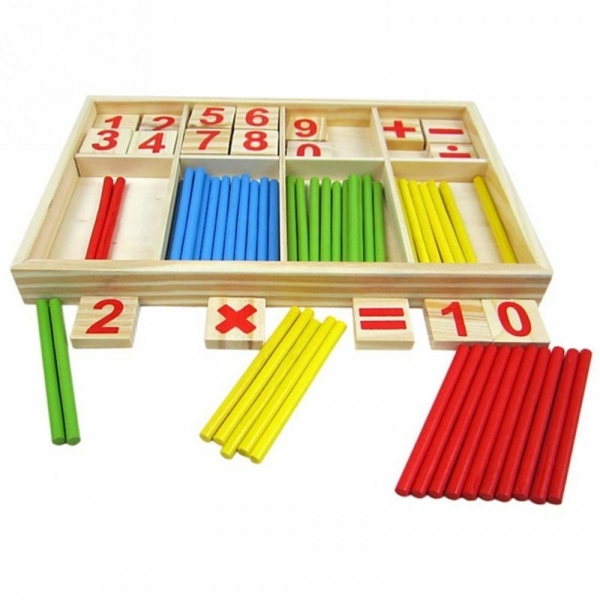 Jucarie Educationala Montessori Cuburi cu cifre Stick [6]
