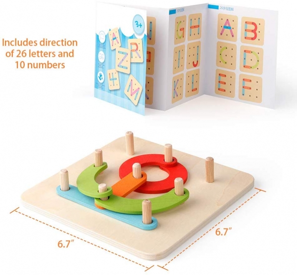 Sortator Pegboard din lemn Montessori [3]