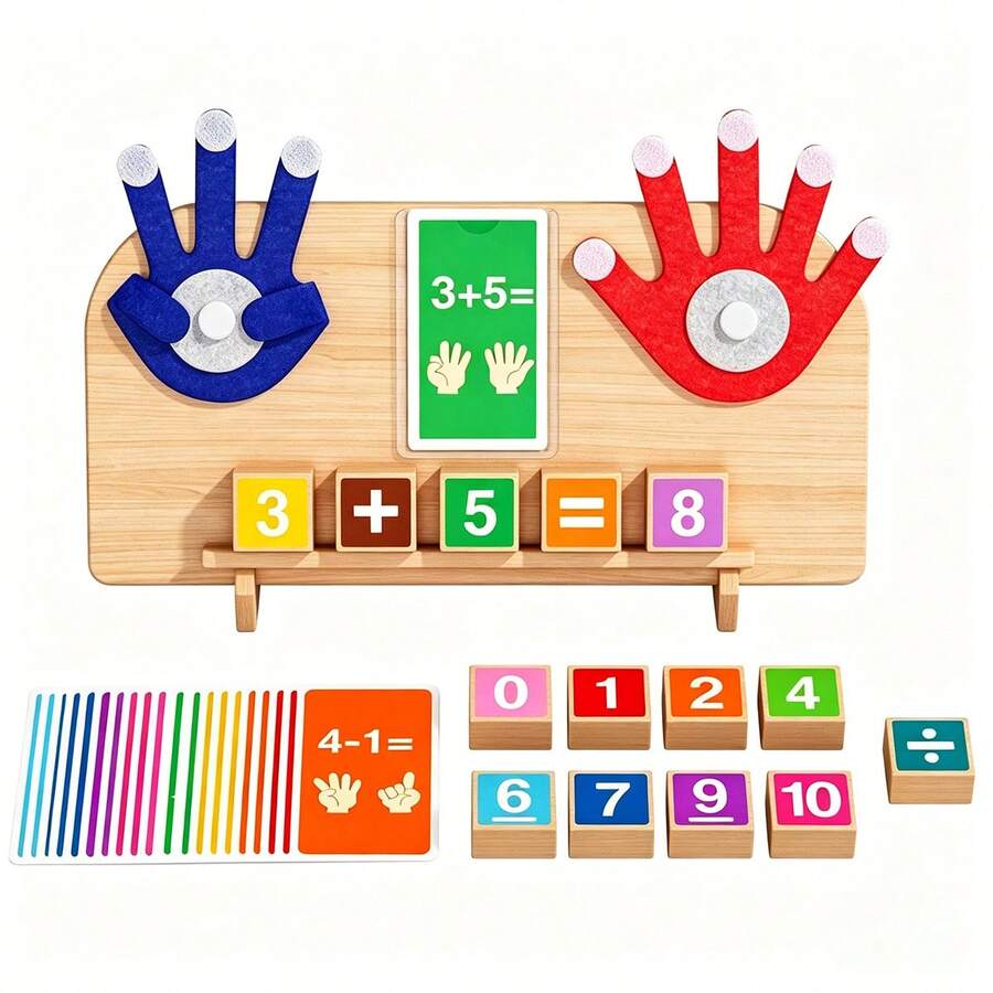 Set Matematica Montessori Bile  Maini Degete Mobile Lingura Lemn [2]