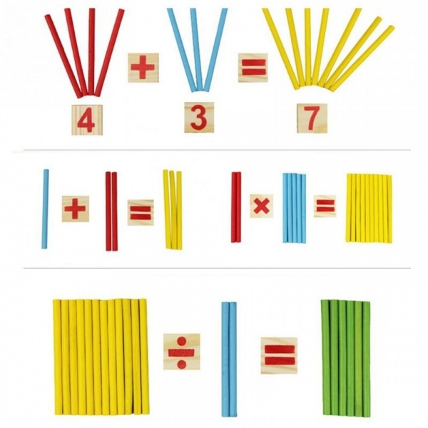 Jucarie Educationala Montessori Cuburi cu cifre Stick [4]