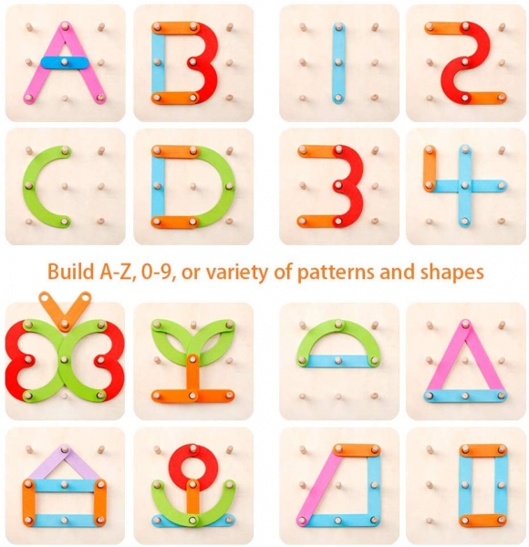 Sortator Pegboard din lemn Montessori [6]
