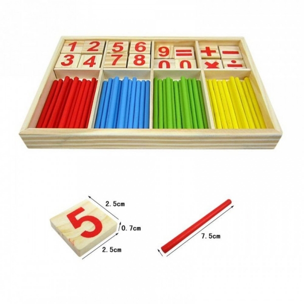 Jucarie Educationala Montessori Cuburi cu cifre Stick [3]