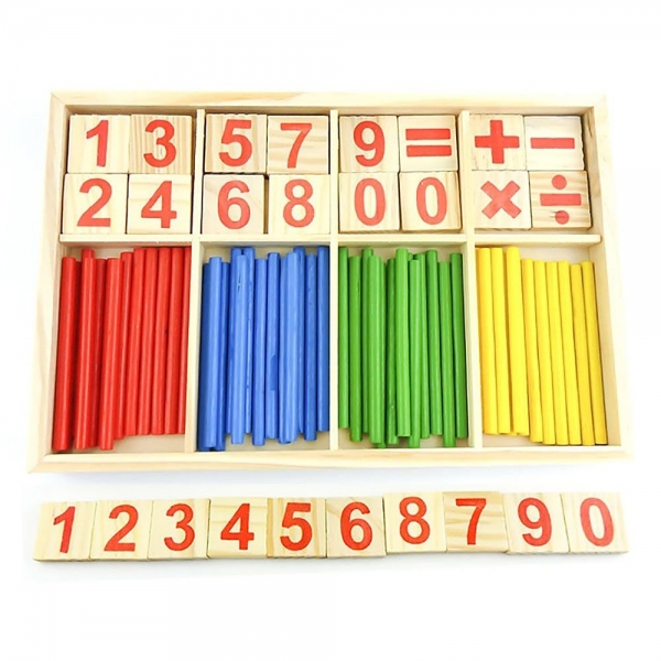 Jucarie Educationala Montessori Cuburi cu cifre Stick [1]