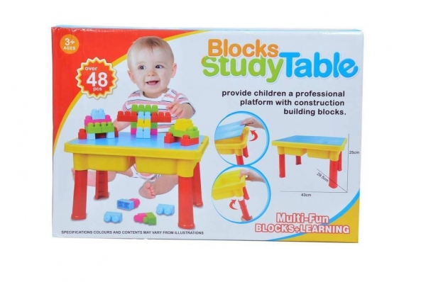Masuta copii  2 in 1 Blocks Study Table 48 piese [2]