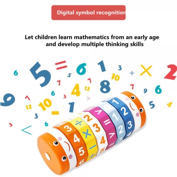 Joc Cilindru  din lemn Puzzle Aritmetic  Onshine [9]
