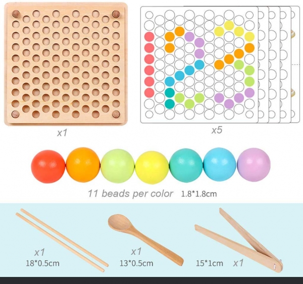Joc Lemn Montessori Sortator Culori Joc educativ sorator culori [8]