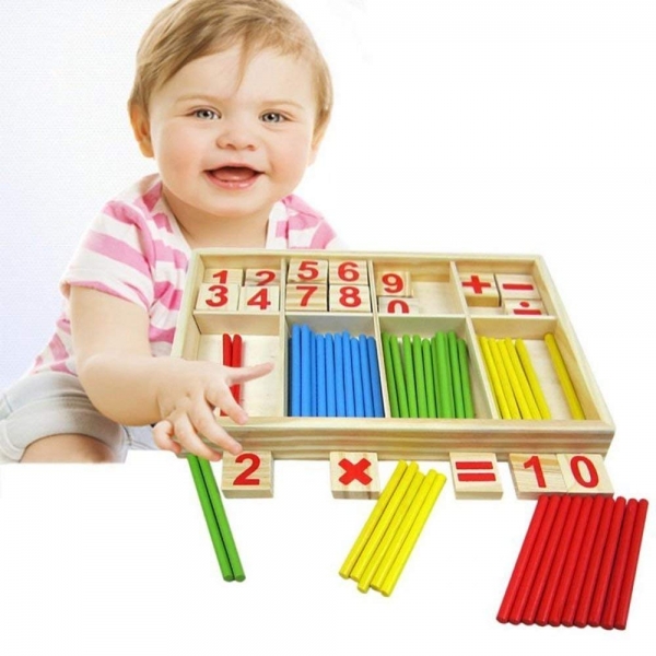 Jucarie Educationala Montessori Cuburi cu cifre Stick [5]