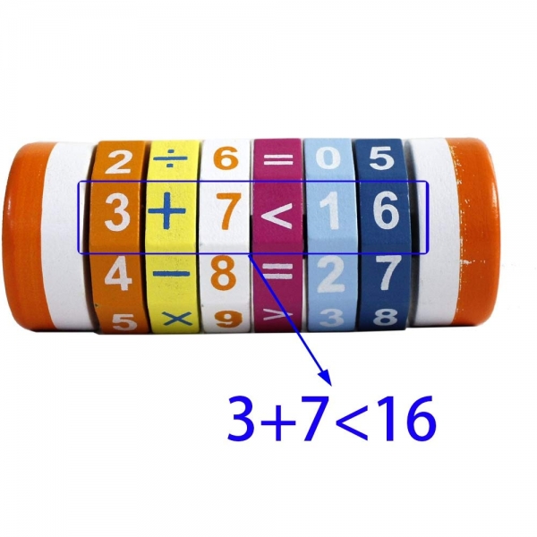 Joc Cilindru  din lemn Puzzle Aritmetic  Onshine [5]