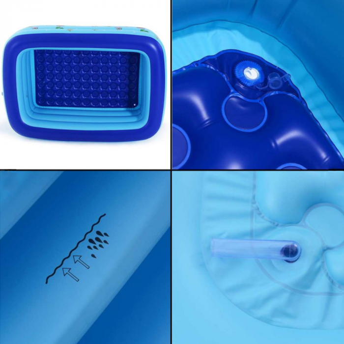 Piscina gonflabila pentru copii dreptunghiulara 130 cm [4]