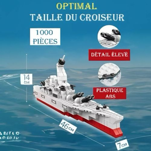 Cuburi Constructie STEM 1000 Piese Ocean Nave 6 in 1 – Set Naval Creativ [6]