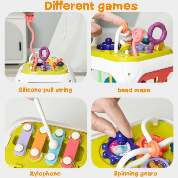 Jucarii Montessori Senzoriale pentru Bebelusi - Set Educational pentru Sortarea Formelor [3]