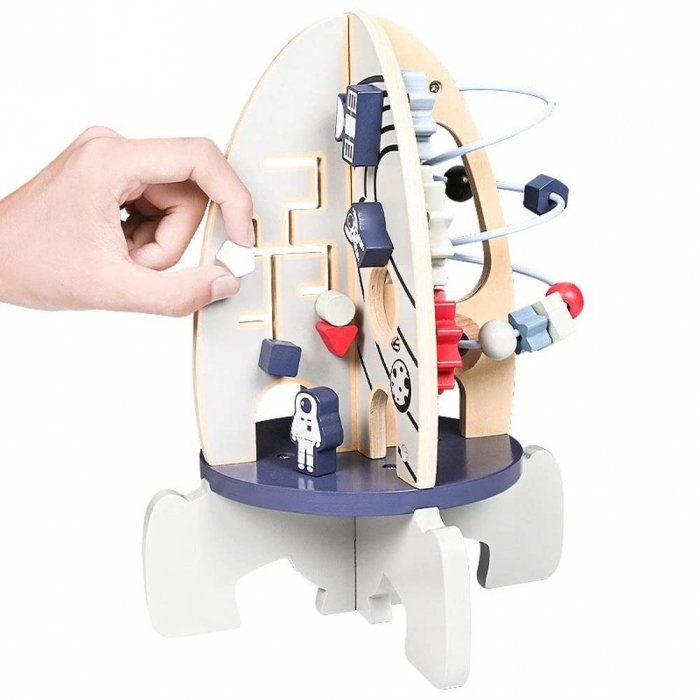 Centru de Activitatii din Lemn Multifunctional Montessori Racheta [3]