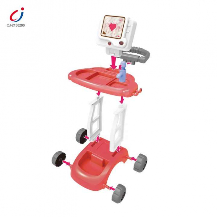 Set Troler de Joaca Doctor pentru Copii - Monitor ECG cu Sunet, Chiuveta Functionala si Accesorii [2]