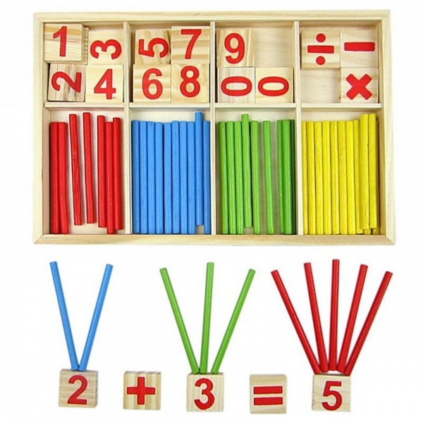 Jucarie Educationala Montessori Cuburi cu cifre Stick [9]