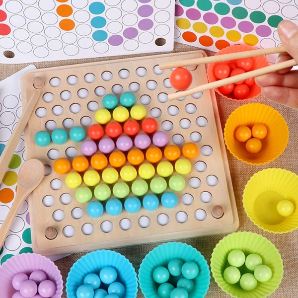 Joc Lemn Montessori Sortator Culori Joc educativ sorator culori [2]