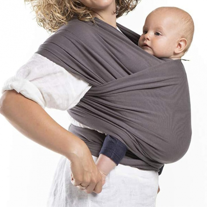 Marsupiu Elastic pentru Bebelusi Gri - Wrap Ergonomic [1]
