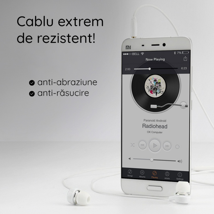 Casti de Urechi cu fir si microfon USAMS In-ear Plastic Earphone [5]