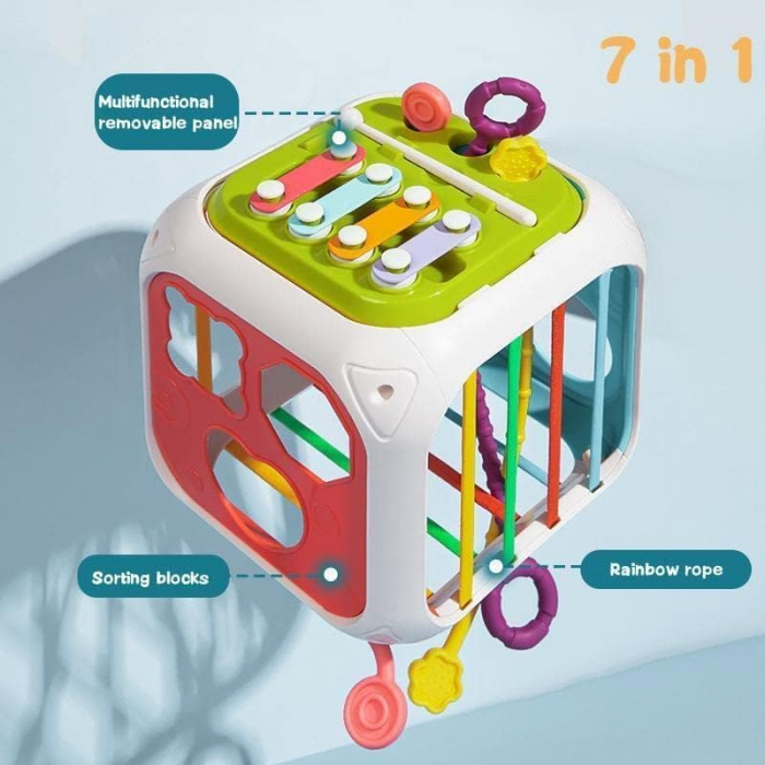 Jucarii Montessori Senzoriale pentru Bebelusi - Set Educational pentru Sortarea Formelor [2]