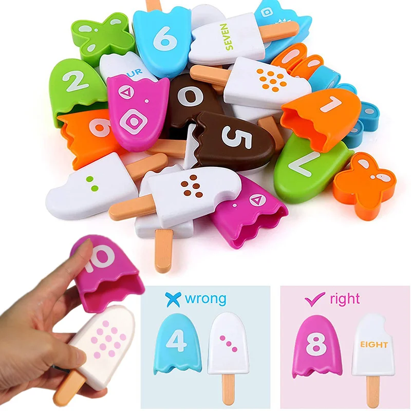 Set Educational pentru Recunoasterea Numerelor si Culorilor - Pops de Inghetata Interactivi [4]