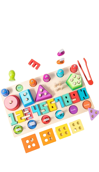 Joc Logaritmic Montessori din Lemn 4 in 1 [4]
