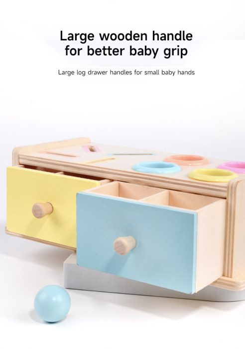 Cutie Multifunctionala Montessori din Lemn pentru Sortarea Culorilor si Formelor [7]