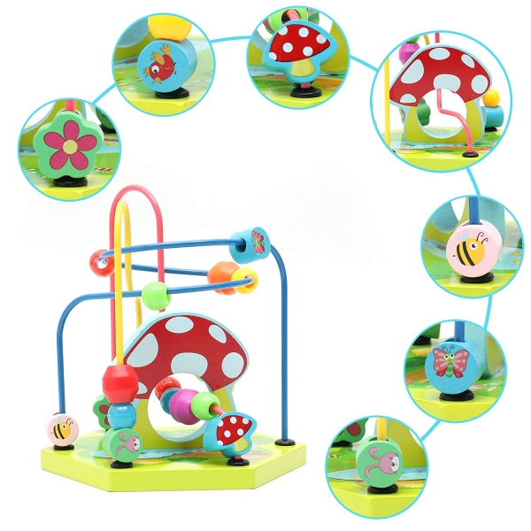 Centru de activitatii Cub multifunctional 9 in 1 Mushroom [6]