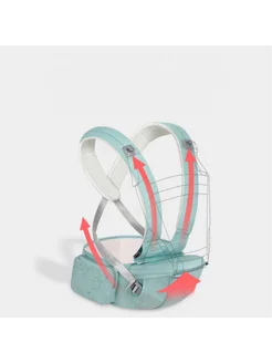 Marsupiu Ergonomic cu Scaunel Roz Aiebao [2]