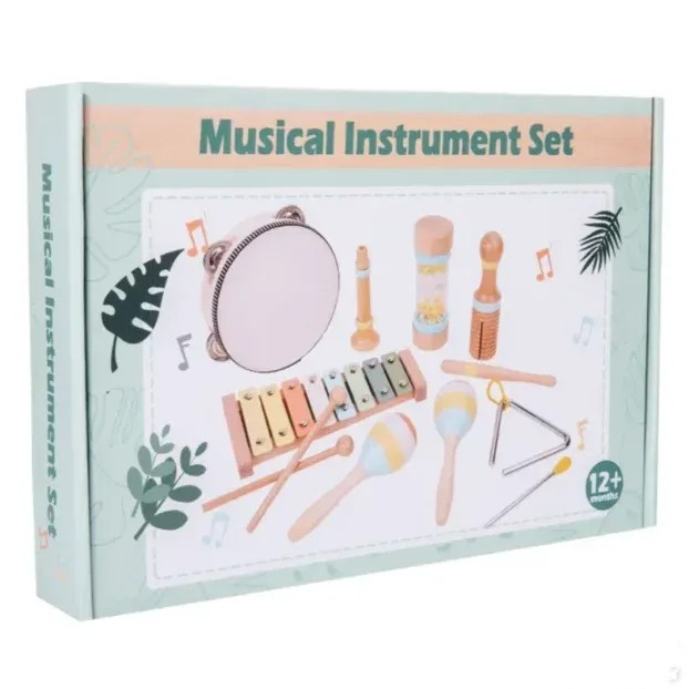 Set Instrumente Muzicale Montessori din Lemn 6 Instrumente [5]