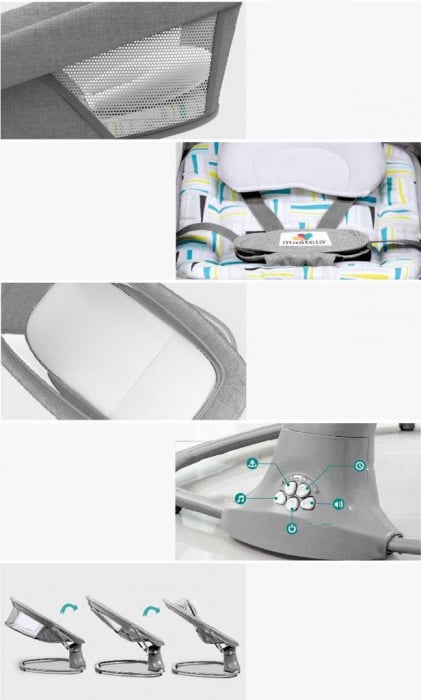 Balansoar Electric Multifuncțional 3 în 1 cu Bluetooth și Telecomandă Verde [6]