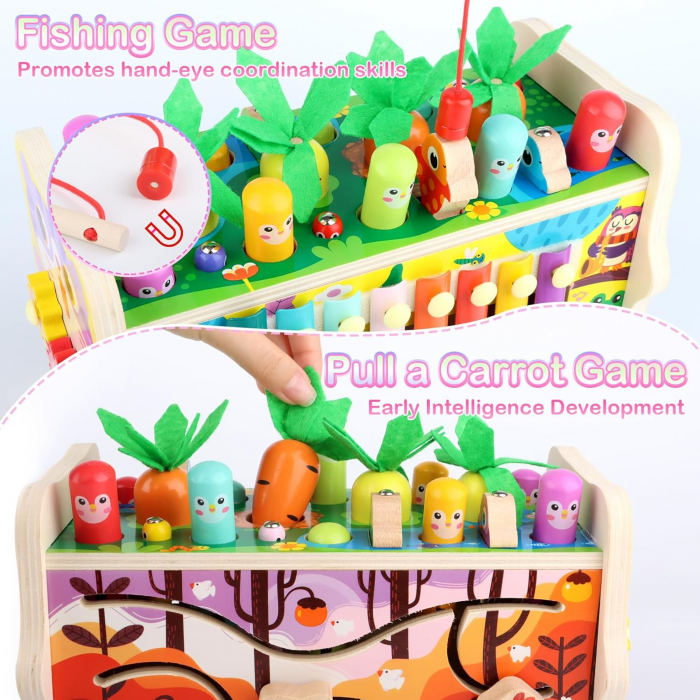 Jucarie Montessori 8 in 1 – Ciocanit, Xilofon & Pescuit Magnetic [5]
